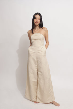 Alora Jumpsuit <br> Beige </br>